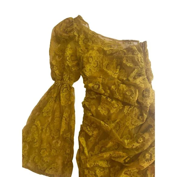 For The Love & Lemons One Shoulder Lace Tiana Mini Dress Size XXS - Picture 6 of 13